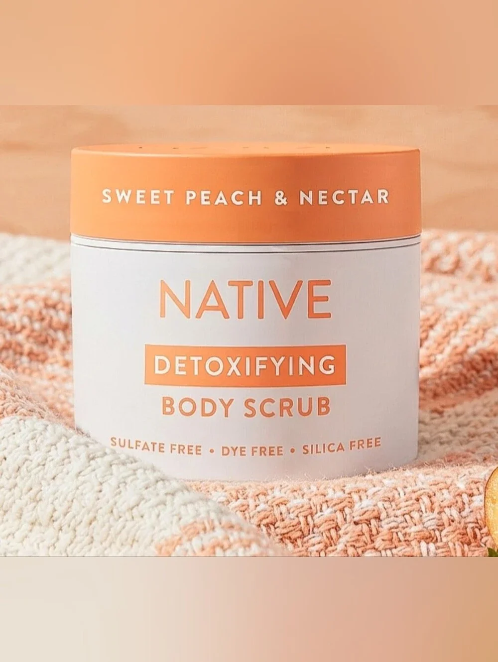 Native Sweet Peach & Nectar Detoxifying Body Scrub – Sulfate Dye Silica Free